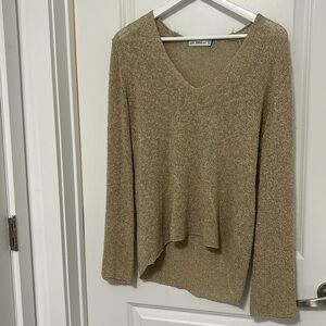 Zara Gold Knit Sweater with Bell Bottom sleeves